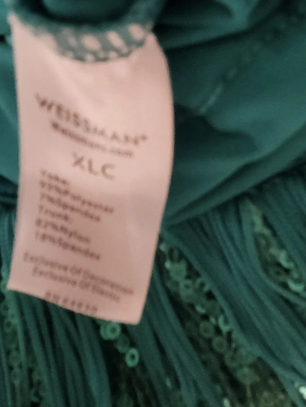 Weissman Green Fringe Costume Dress